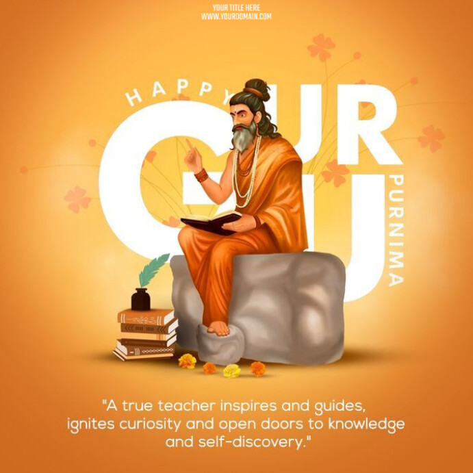Happy Guru Purnima Instagram Post template