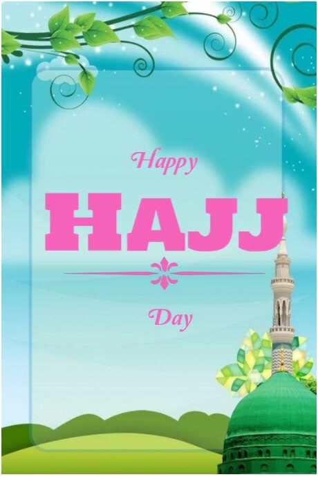 Happy Hajj day Banner 4' × 6' template