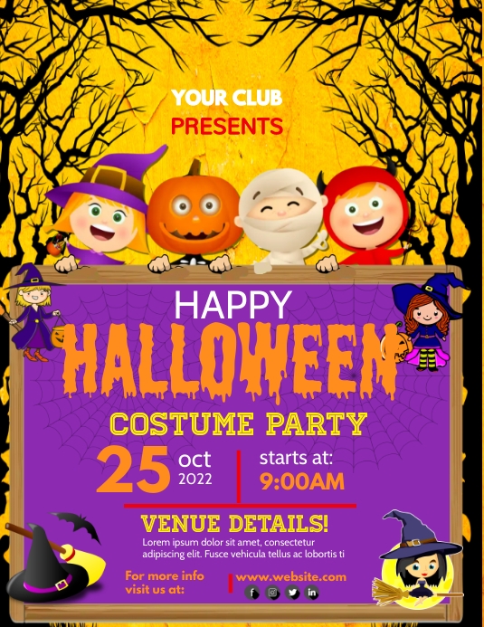 Image 2 for Halloween Costume Party Flyer Templates
