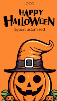 happy halloween,halloween trick or treat Instagram Story template