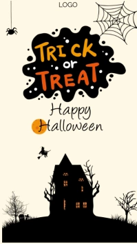 happy halloween,halloween trick or treat Instagram Story template