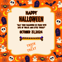 Amarelo Happy halloween 2024 Instagram Post Template