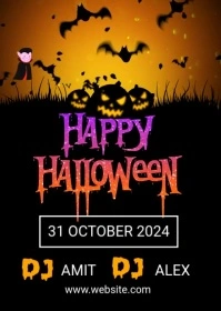 happy halloween 31 october 2024 A6 template