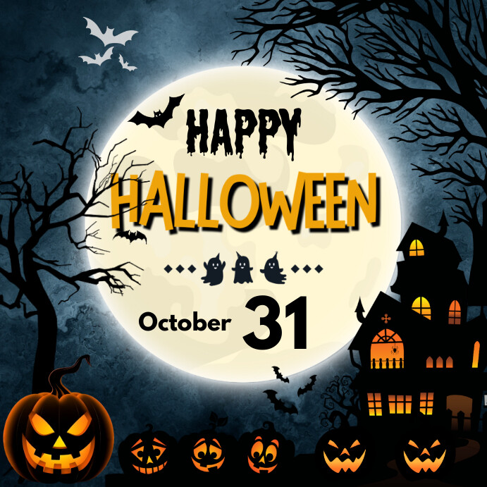 Happy Halloween 31 October Templates PosterMyWall happy-halloween-31-october-templates-postermywall