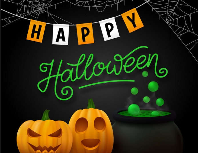 Happy Halloween and Trick or Treat Рекламная листовка (US Letter) template