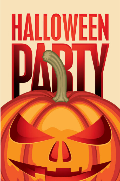 Happy Halloween and trick or treat Plakkaat template