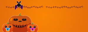 橙色 Halloween Facebook Cover Photo Template