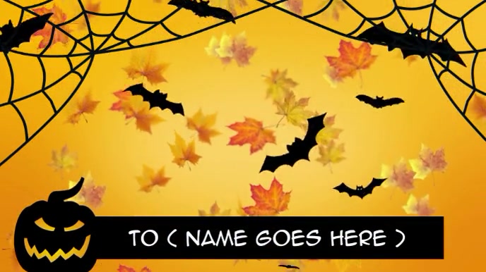 Happy Halloween birthday wishes Digital Display (16:9) template