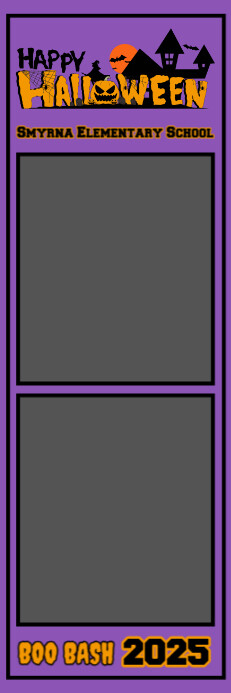 Happy Halloween Boo Bash 2x6 Photo Frame Template Banner 2' × 6'