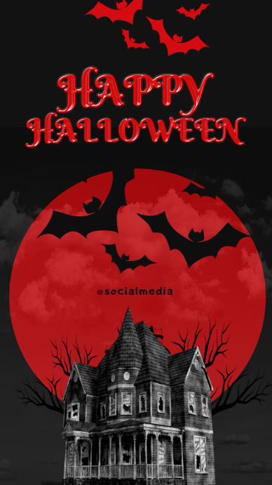 Happy Halloween Card Template Instagram na Kuwento