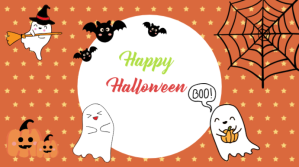 สีแดง Halloween Celebration Pantalla Digital Template