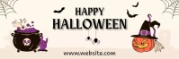Happy Halloween celebration banner's template