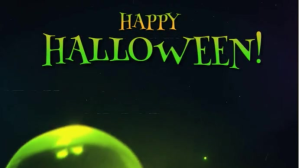 绿色 Halloween Celebration Display digitale Template