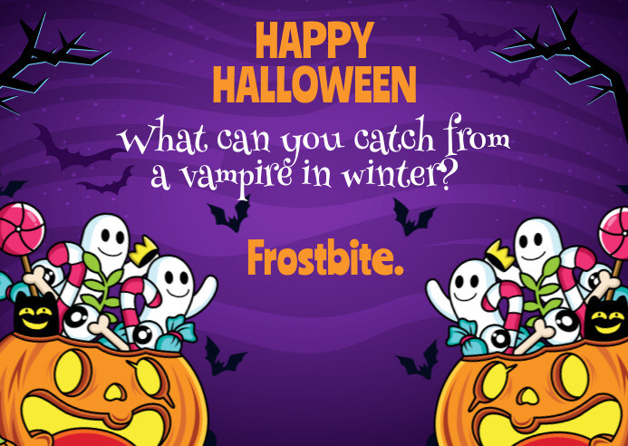 happy halloween Poskaart template