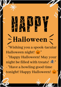 Happy Halloween A4 template
