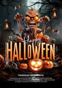 Happy halloween A4 template