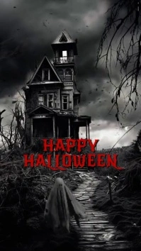 happy halloween Pantalla Digital (9:16) template