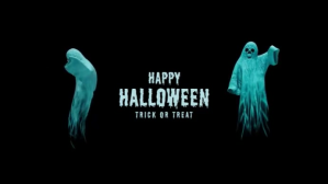 Schwarz Halloween งานแสดงผลงานแบบดิจิทัล Template