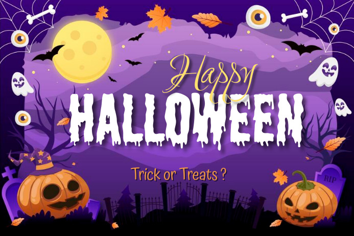 Happy Halloween Plakkaat template