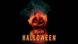 สีดำ Halloween Celebration งานแสดงผลงานแบบดิจิทัล Template