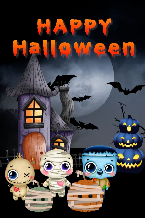 Happy Halloween Plakkaat template
