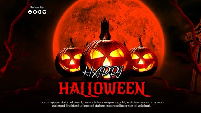 happy halloween 数字显示屏 (16:9) template