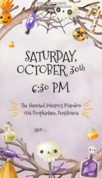Happy Halloween Tarjeta de Presentación template