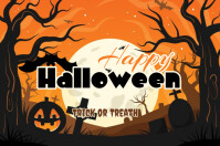 Happy Halloween Poster template