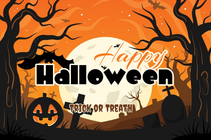 Happy Halloween Plakkaat template