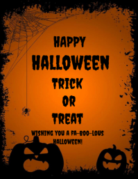 Happy Halloween Flyer (US Letter) template