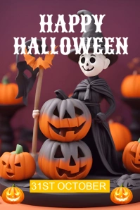 happy Halloween Tumblr Graphic template