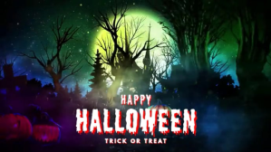 happy halloween Digitalt display (16:9) template