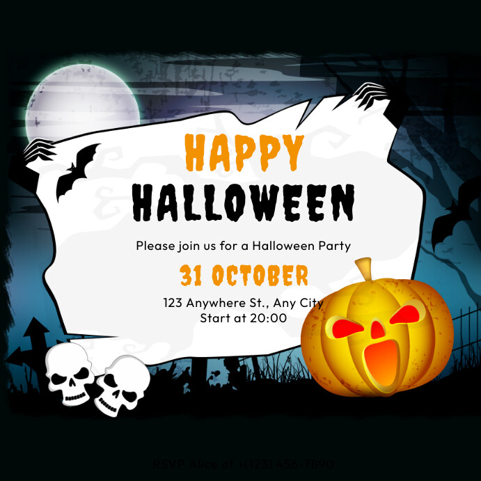 Happy Halloween Template | PosterMyWall