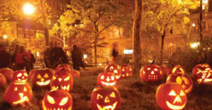 Orange Happy Halloween Facebook Ad Template
