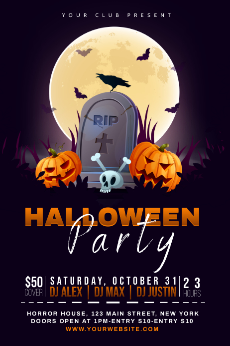HAPPY HALLOWEEN Poster template