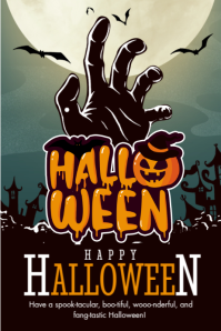 happy Halloween Poster template