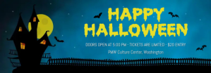 Blå Halloween Event แบนเนอร์ Tumblr Template
