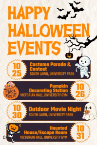 Happy Halloween Events Plakat template