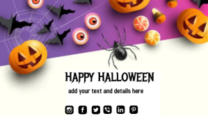 Hvid Halloween Pagtatanghal Template