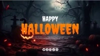 Happy Halloween Greeting Video Poster Digital Display (16:9) template