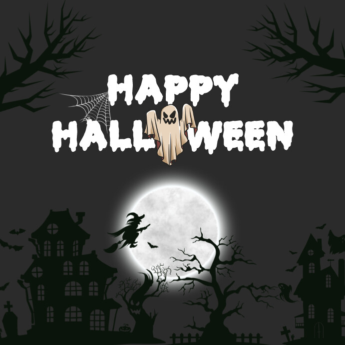 Happy Halloween Instagram Post Greetings Wpis na Instagrama template