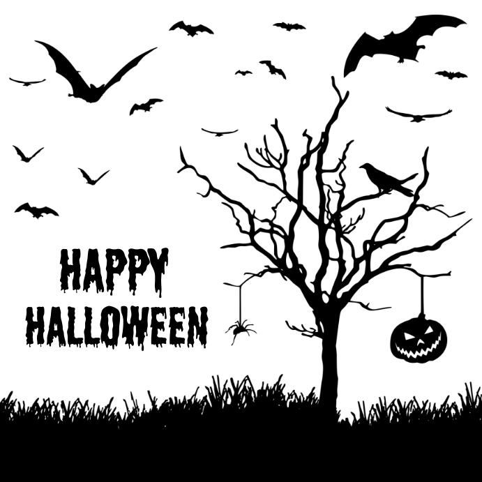 Happy Halloween Instagram post template. PosterMyWall