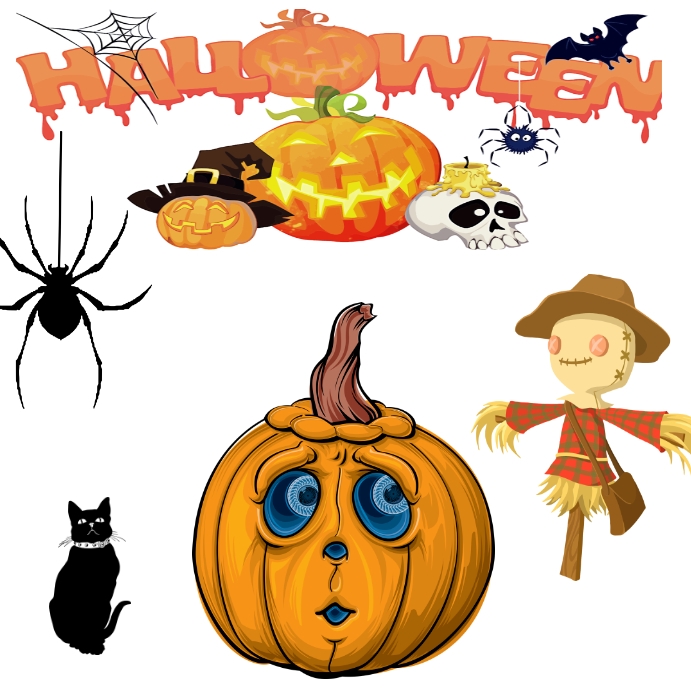 Happy Halloween Instagram post template. PosterMyWall