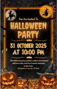 Happy Halloween party template 2025 Tabloid