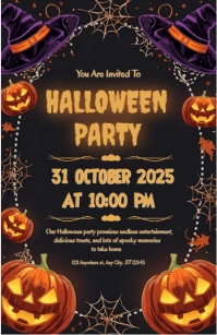 Happy Halloween party template 2025 Tabloide