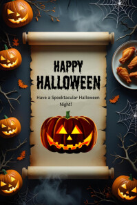 Happy Halloween Poster 2025 template
