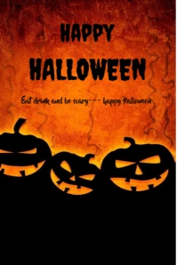 Happy Halloween poster 2025 template