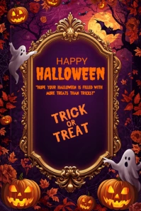 Happy Halloween Poster 2025 template