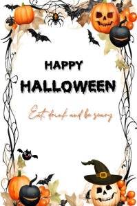 Happy Halloween Poster 2025 Plakat template