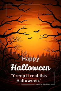 Happy Halloween poster 2025 template
